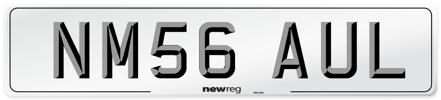 NM56 AUL Number Plate from New Reg